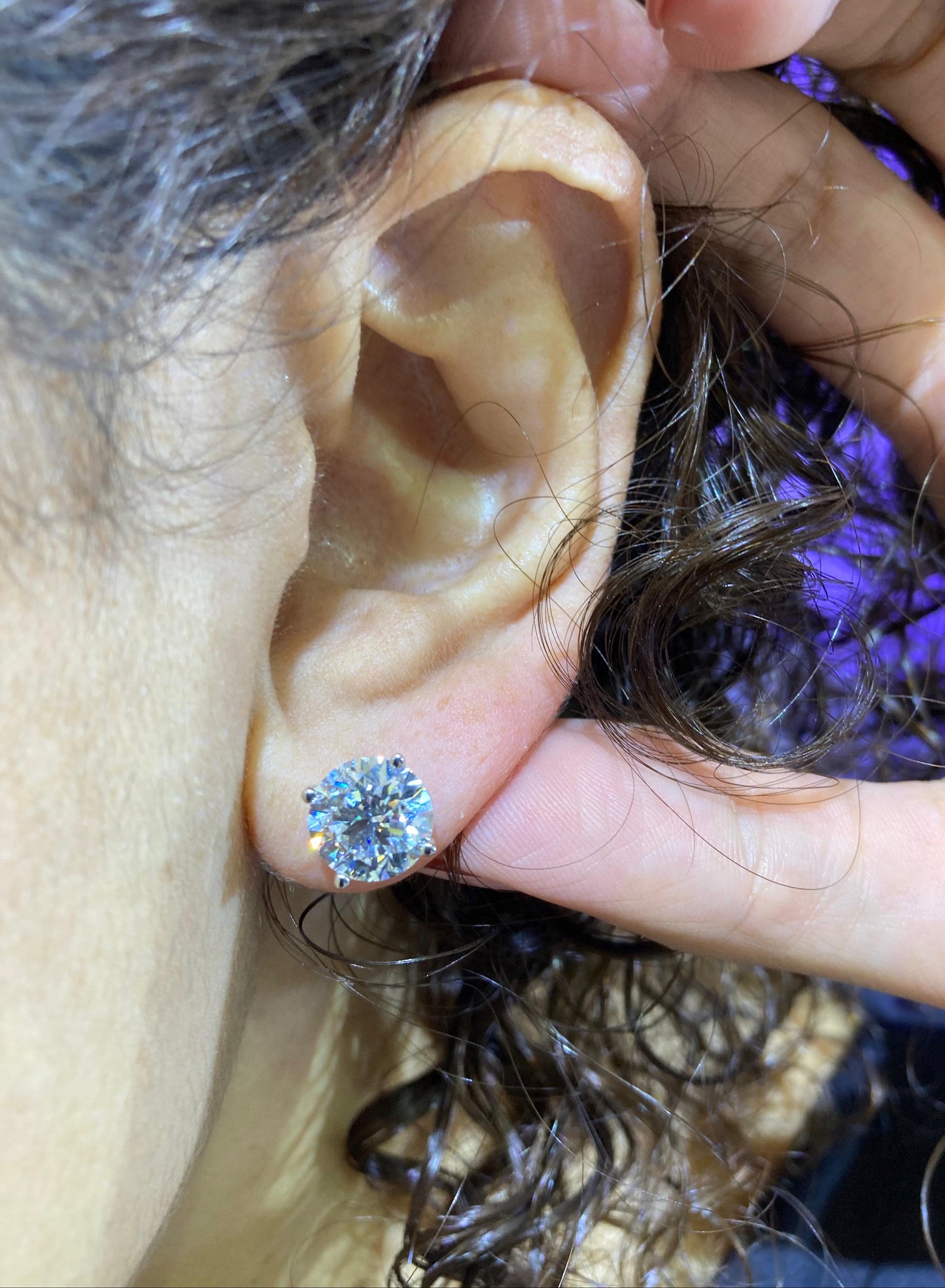 Lab Diamond Studs 6ct